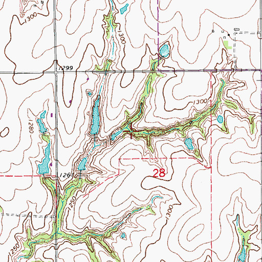 Topographic Map of Isabel Loosen Rein Reservoir, OK