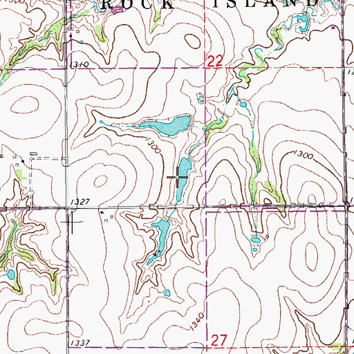 Topographic Map of McClain 209 Reservoir, OK