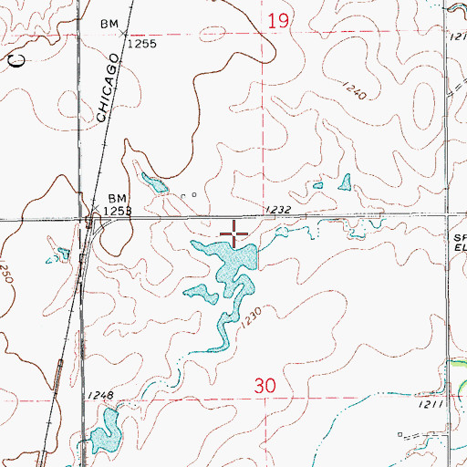 Topographic Map of Oknoname 017007 Dam, OK