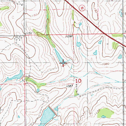 Topographic Map of Roaring Creek Site S-6 Dam, OK
