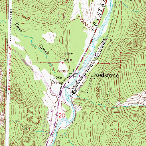 Topographic Map of Coal Creek, CO