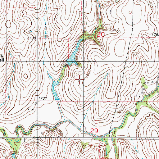 Topographic Map of Barnitz Creek Site 105 Dam, OK