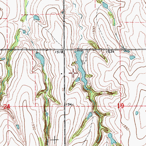 Topographic Map of Roy Stokes Dam, OK