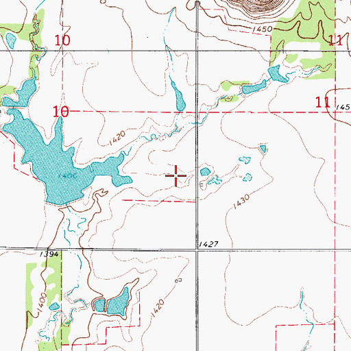 Topographic Map of Oknoname 075005 Dam, OK