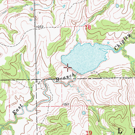 Topographic Map of Chigley Sandy Creek Site 6 Dam, OK