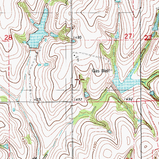 Topographic Map of Canyon View Site 1 Reservoir, OK