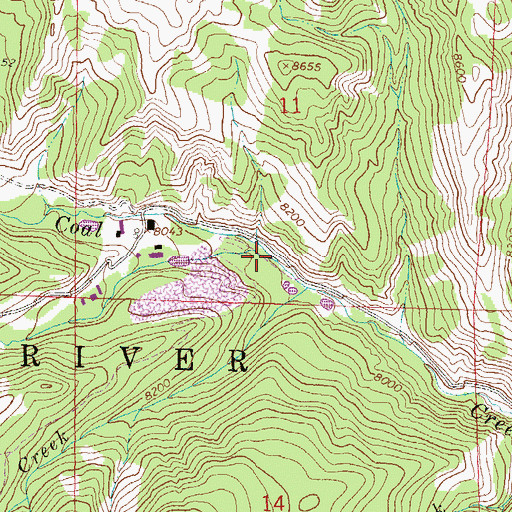 Topographic Map of Dutch Creek, CO
