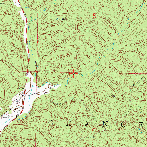 Topographic Map of Deer Dam, OK