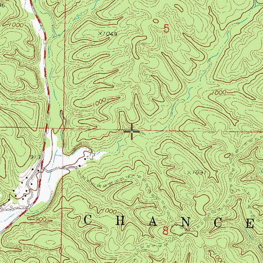 Topographic Map of Deer Lake, OK