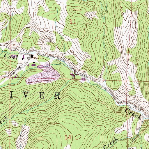 Topographic Map of Bear Creek, CO