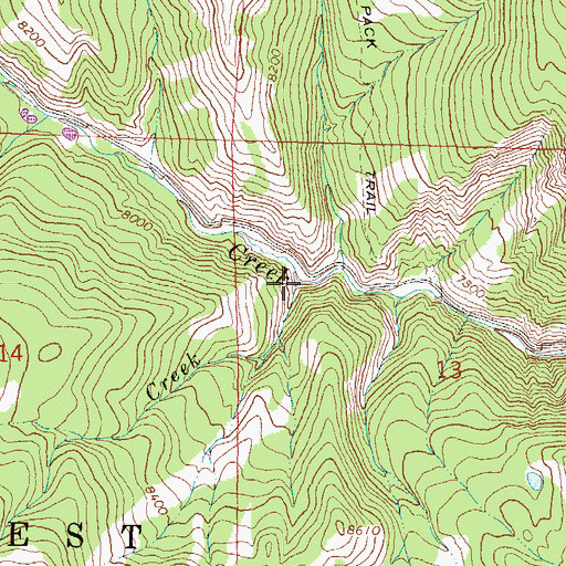 Topographic Map of Spring Creek, CO