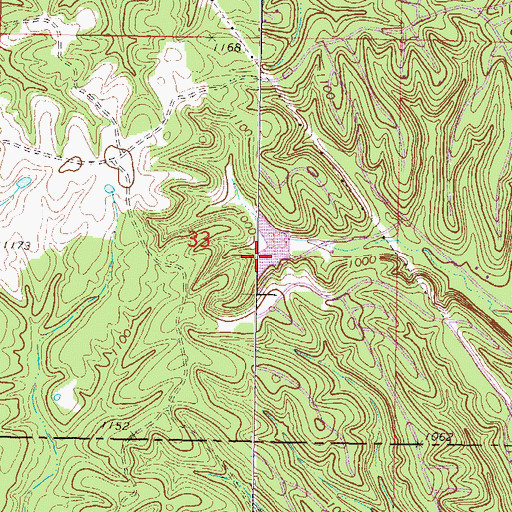 Topographic Map of Clear Creek Lake, OK