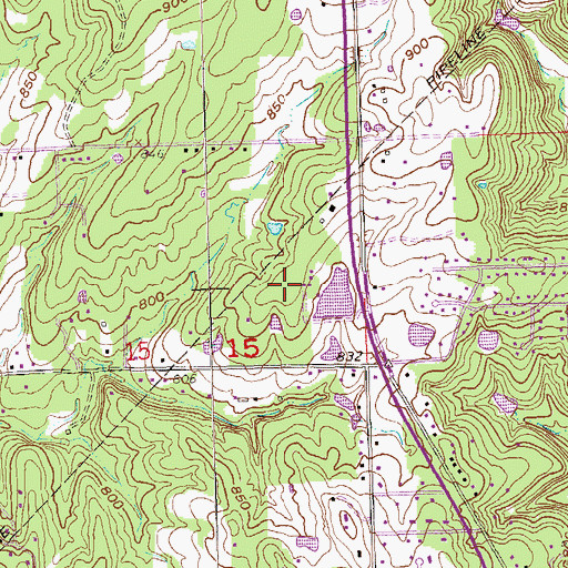 Topographic Map of Gish Dam, OK