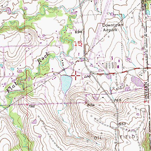 Topographic Map of Theisen Dam, OK