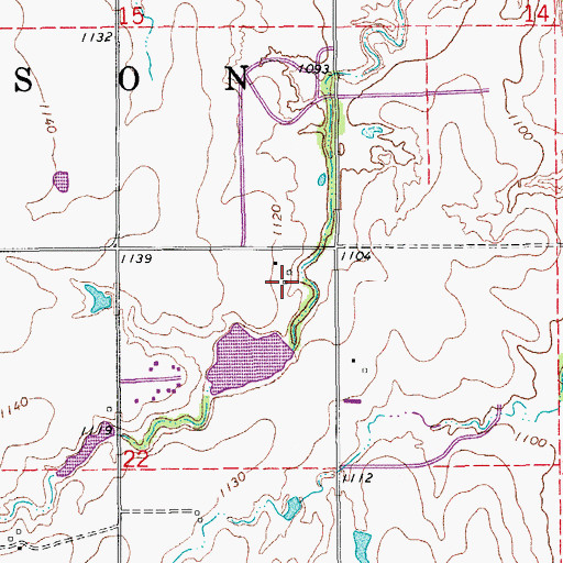 Topographic Map of Uncle John Creek Site 2 Reservoir, OK