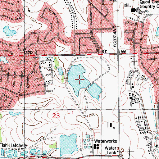 Topographic Map of NW Oklahoma City Sludge Lagoon Number 1 Dam, OK