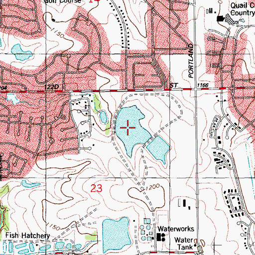 Topographic Map of NW Oklahoma City Sludge Lagoon, OK