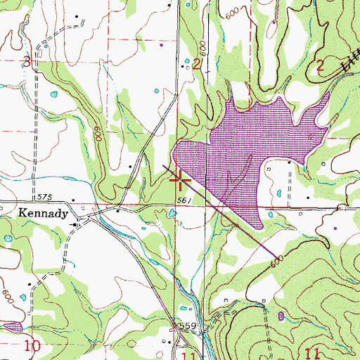 Topographic Map of Caston Mountain Creek Site 5 Dam, OK