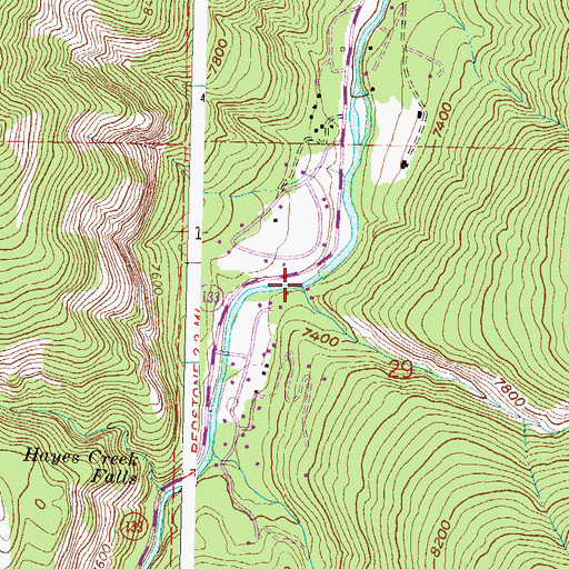 Topographic Map of Hawk Creek, CO