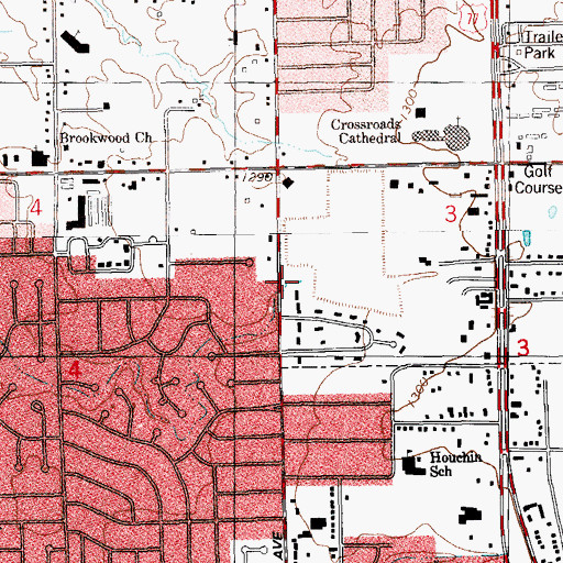 Topographic Map of Lightning Creek Holding Pond A, OK