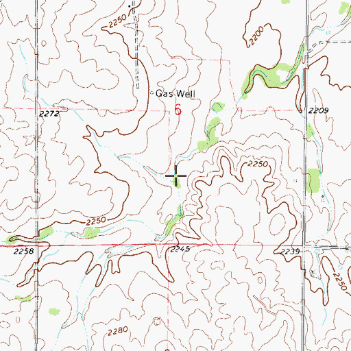 Topographic Map of Paint Creek Site 1 Dam, OK