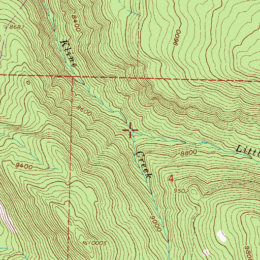 Topographic Map of Little Kline Creek, CO