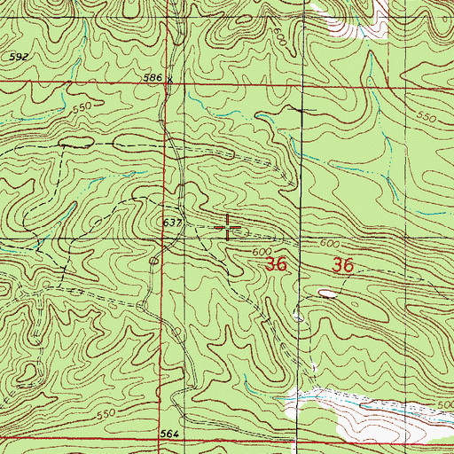 Topographic Map of Broken Bow City Dam, OK