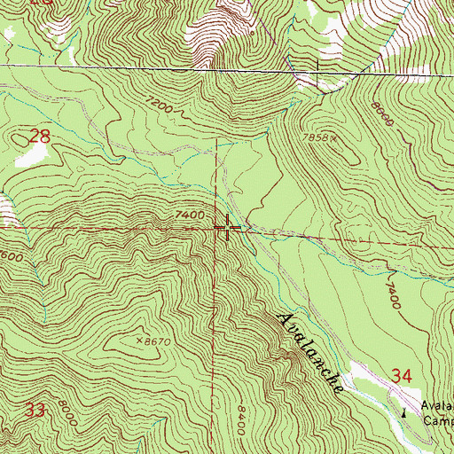 Topographic Map of Bulldog Creek, CO