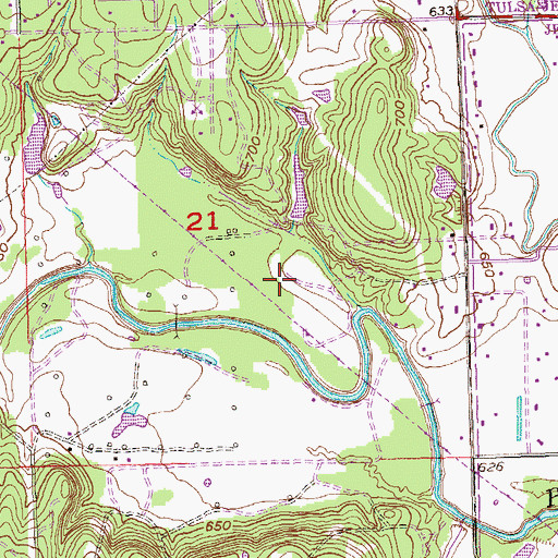 Topographic Map of Oknoname 037070 Reservoir, OK