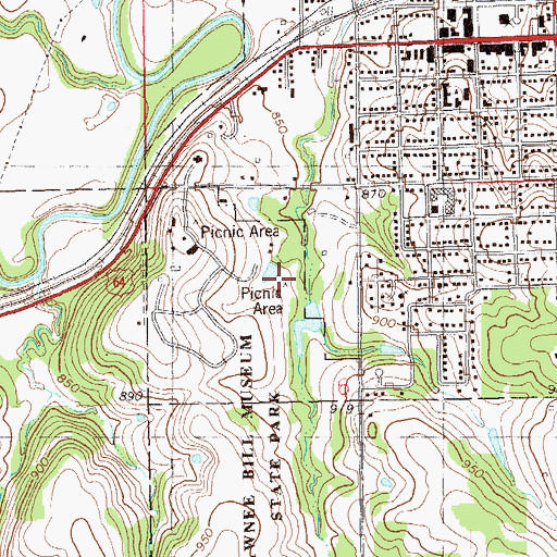 Topographic Map of Lower Black Bear Number 17 Dam, OK