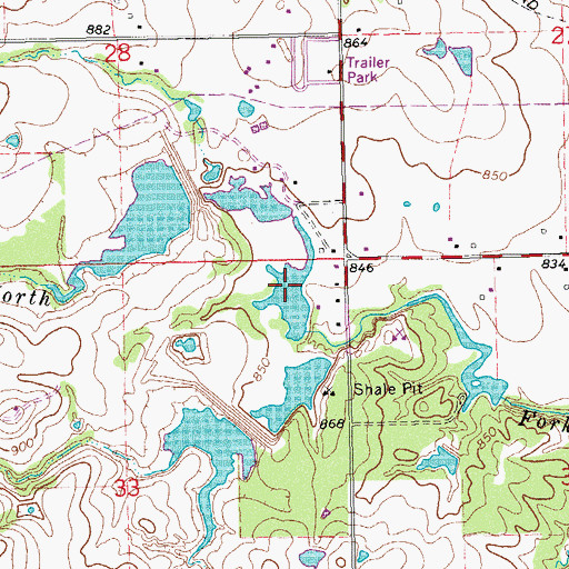 Topographic Map of Oknoname 123015 Reservoir, OK