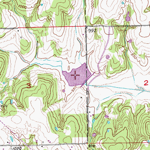 Topographic Map of Salt Creek Site 2 Reservoir, OK