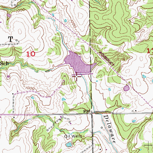 Topographic Map of Salt Creek Site 3 Dam, OK