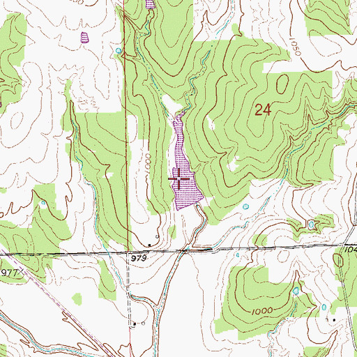 Topographic Map of Salt Creek Site 7 Dam, OK