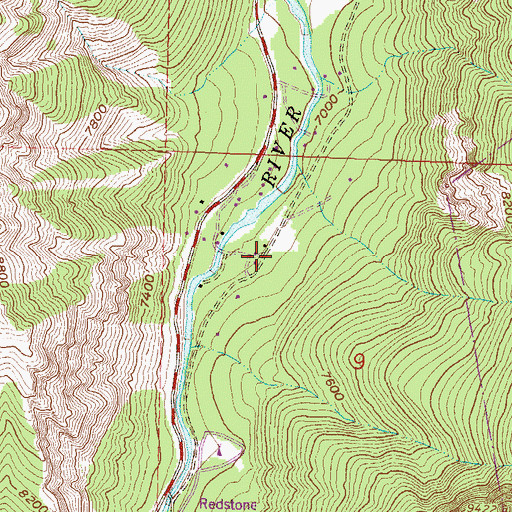 Topographic Map of Osgood Campground, CO