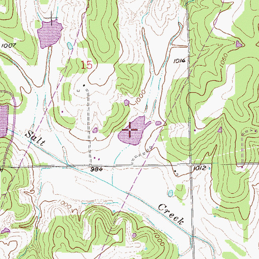 Topographic Map of Salt Creek Site 8 Reservoir, OK