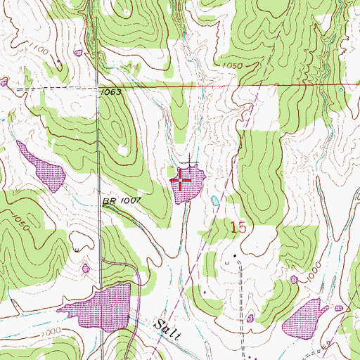 Topographic Map of Salt Creek Site 9 Reservoir, OK