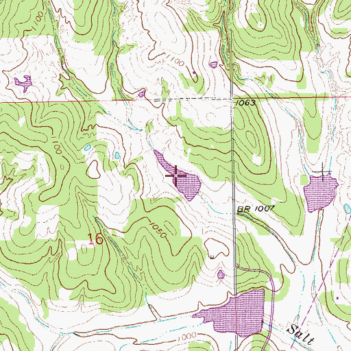 Topographic Map of Salt Creek Site 10 Reservoir, OK