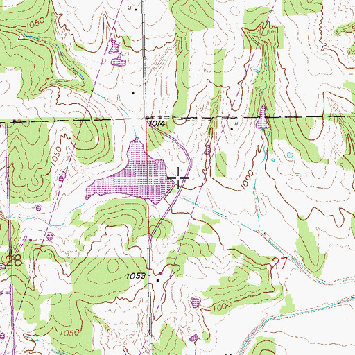 Topographic Map of Salt Creek Site 12 Dam, OK