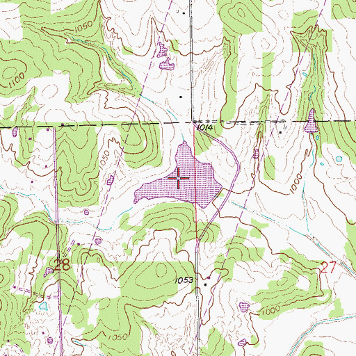 Topographic Map of Salt Creek Site 12 Reservoir, OK