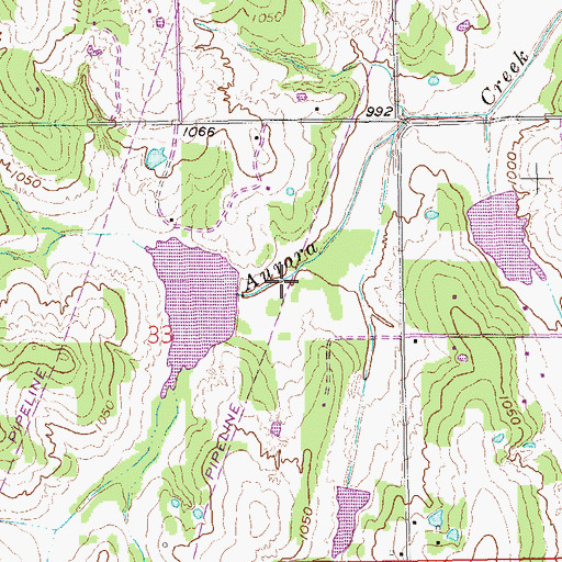 Topographic Map of Salt Creek Site 13 Reservoir, OK