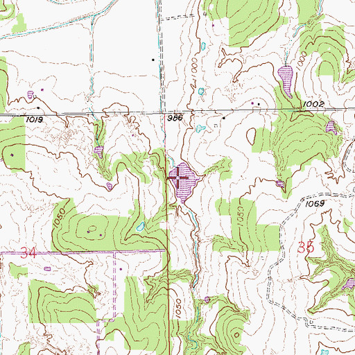 Topographic Map of Salt Creek Site 16 Reservoir, OK