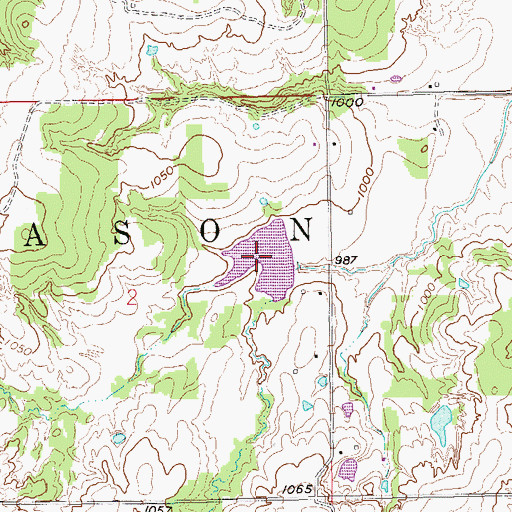 Topographic Map of Salt Creek Site 17 Reservoir, OK