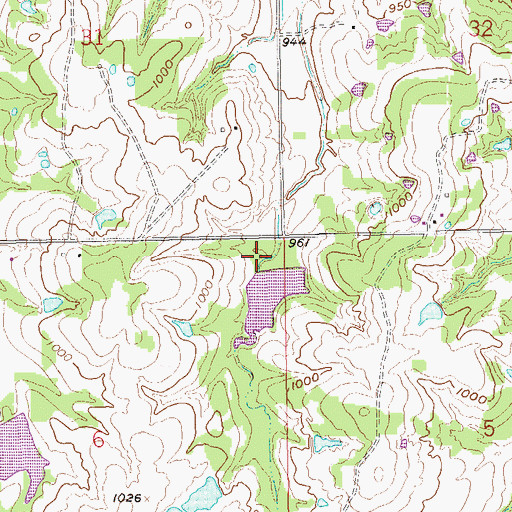 Topographic Map of Salt Creek Site 19 Dam, OK