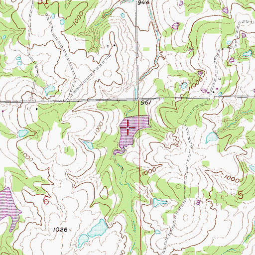 Topographic Map of Salt Creek Site 19 Reservoir, OK