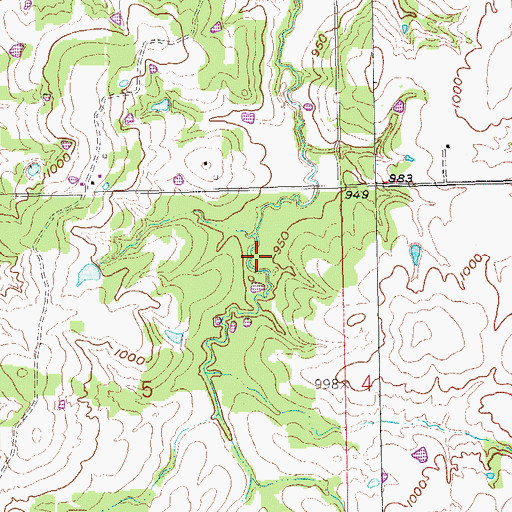 Topographic Map of Salt Creek Site 20 Dam, OK
