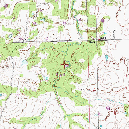 Topographic Map of Salt Creek Site 20 Reservoir, OK
