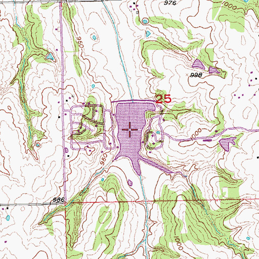 Topographic Map of Salt Creek Site 24 Reservoir, OK
