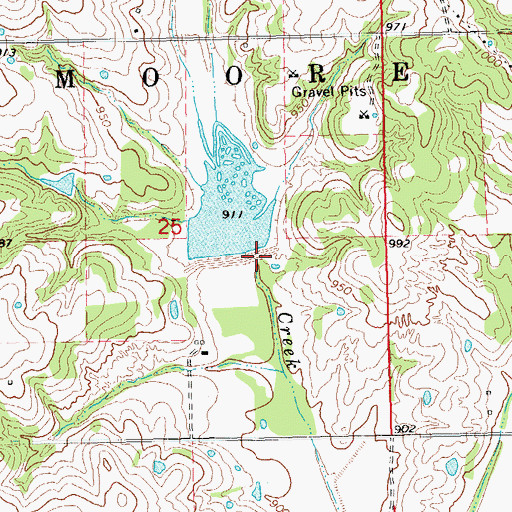 Topographic Map of Salt Creek Site 27 Reservoir, OK