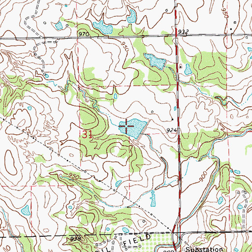 Topographic Map of Salt Creek Site 37 Dam, OK